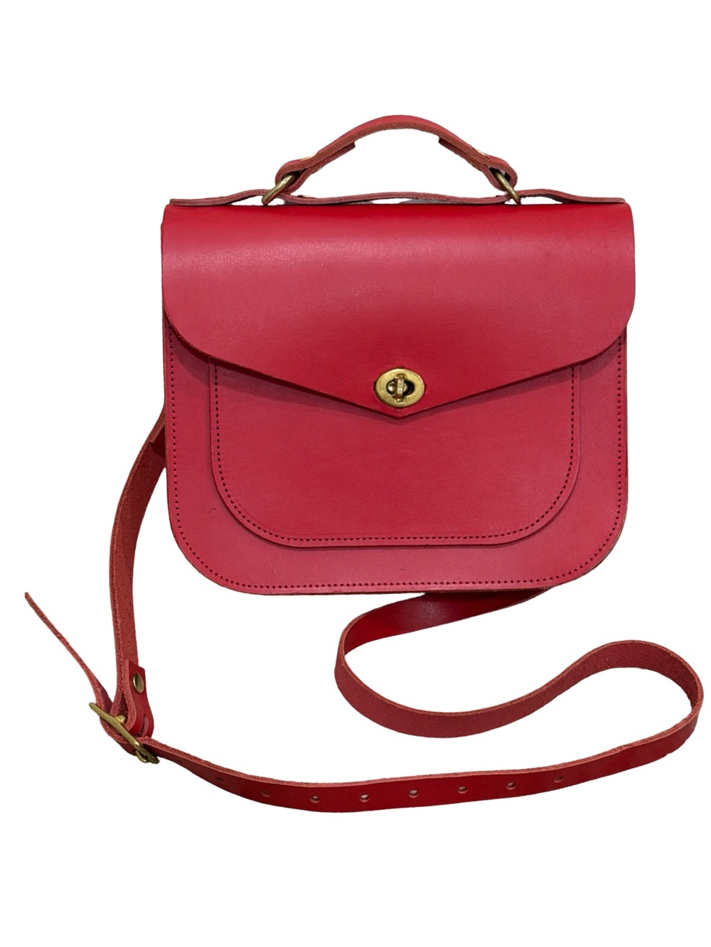 Howl + Hide Parkway Saddlebag In Red